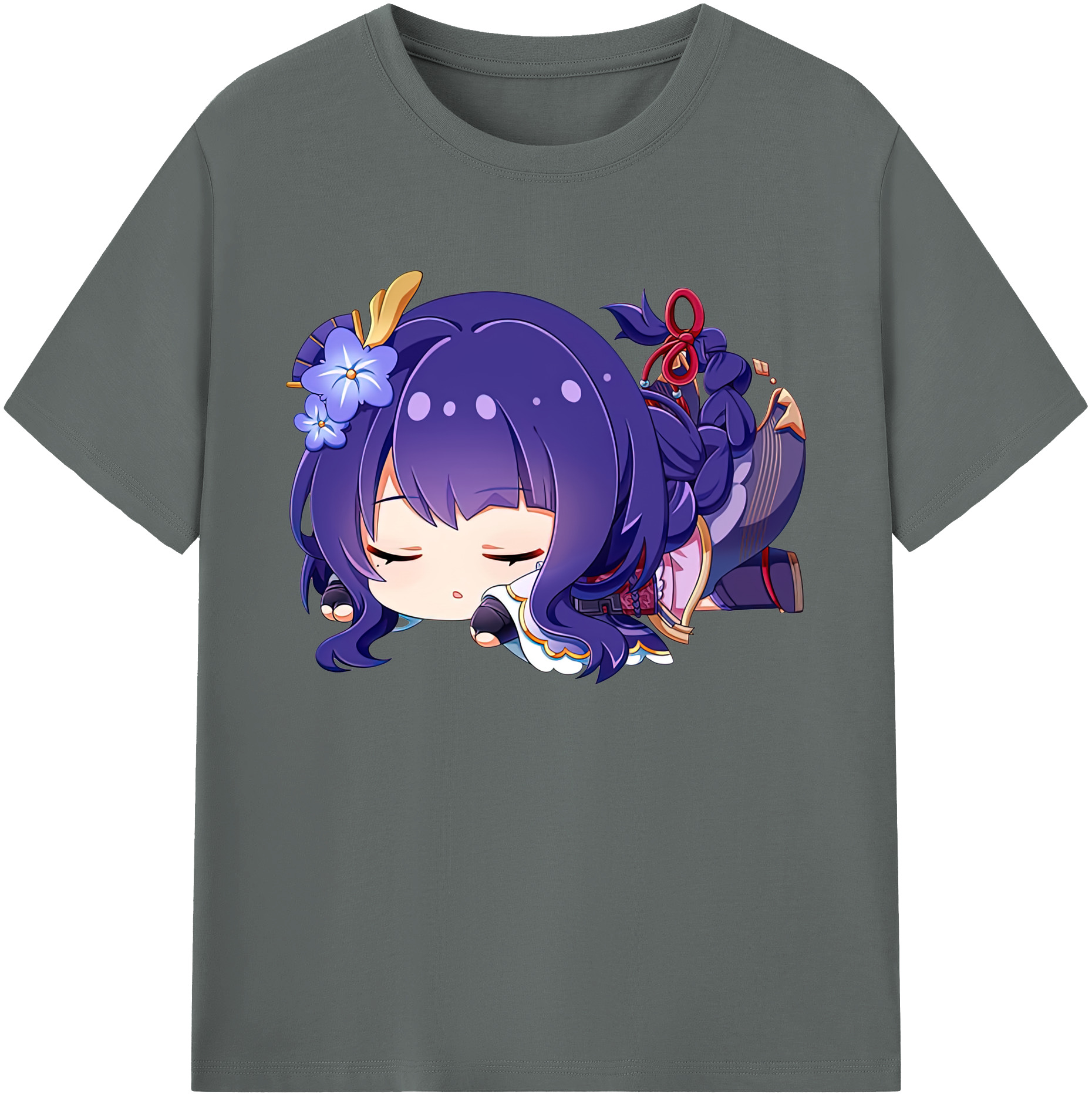 げんし神 雷電将軍 らいでんしょうぐん genshin Raiden Shogun 綿100％ メンズ半袖Tシャツ｜肌触りやわらか＆通気性
